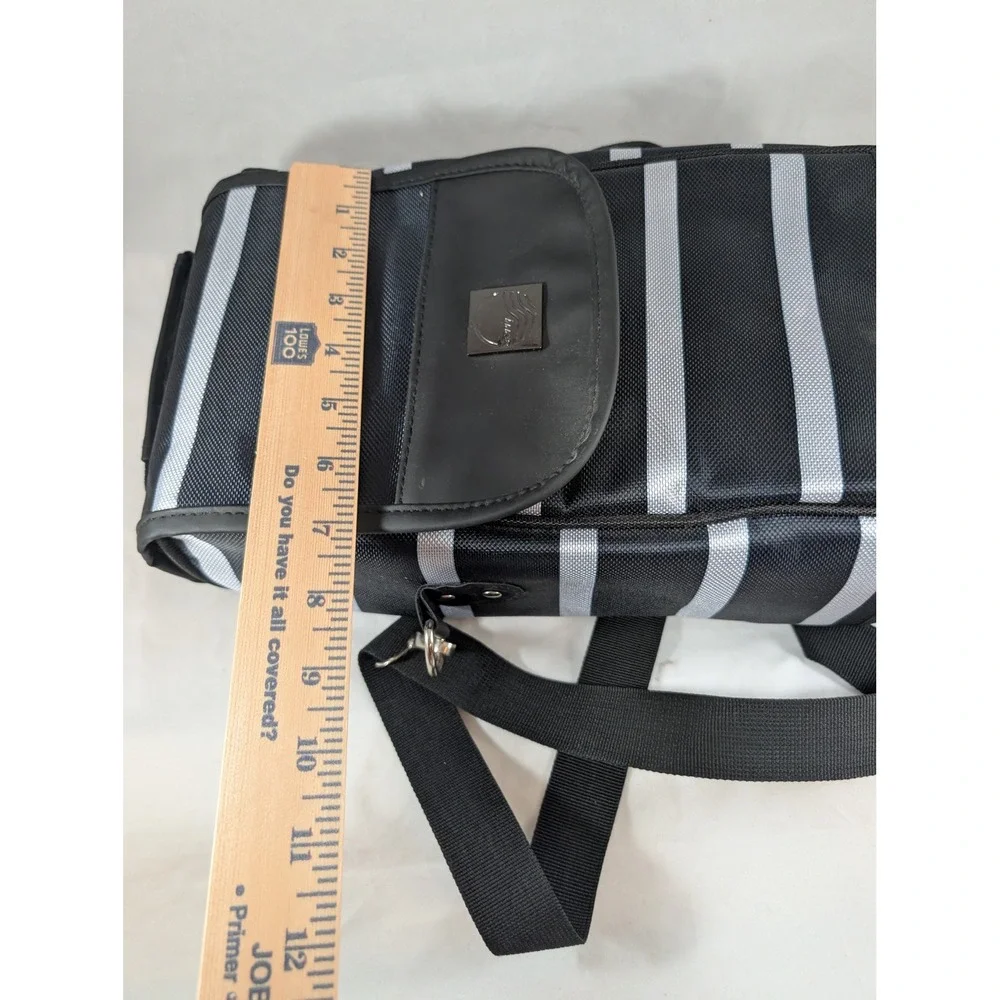 Savvy Outdoors Insulated Wine Tote Bag 2 Bottle Carrier‎ w/ Teal Tumbler Striped